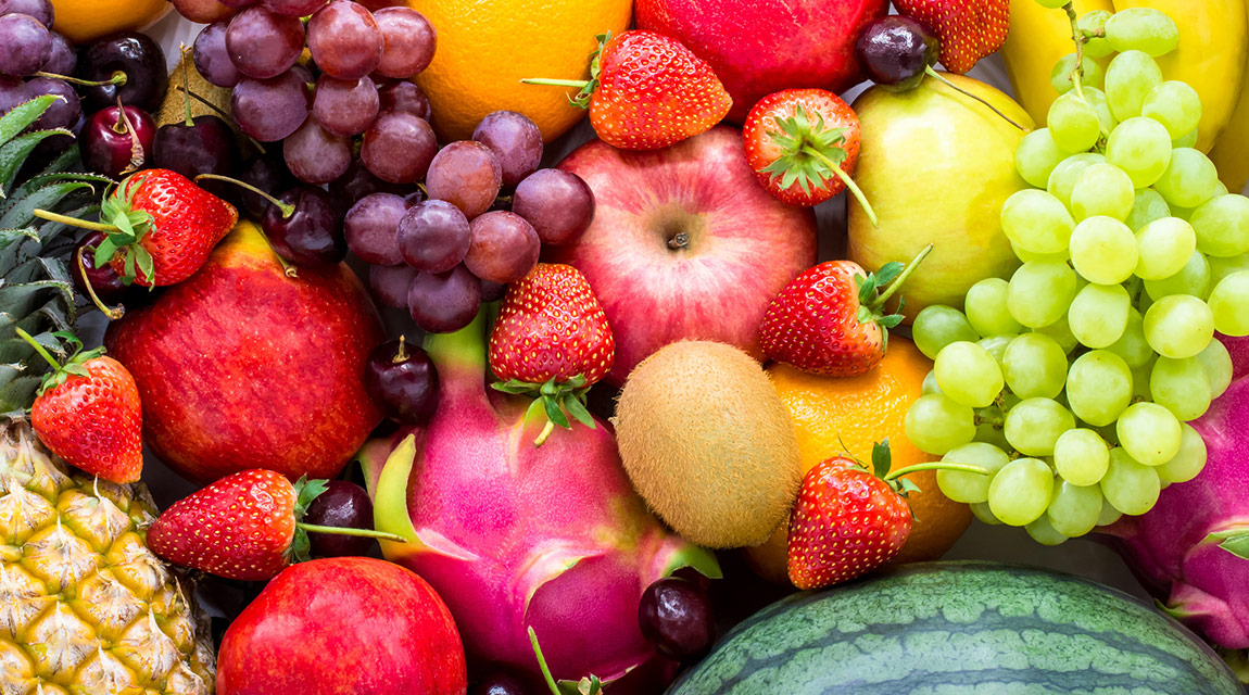 Fruktoseintoleranz, Bild von vielen unterschiedlichen Früchten