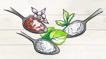 Esslöffel mit Zucker-Alternativen