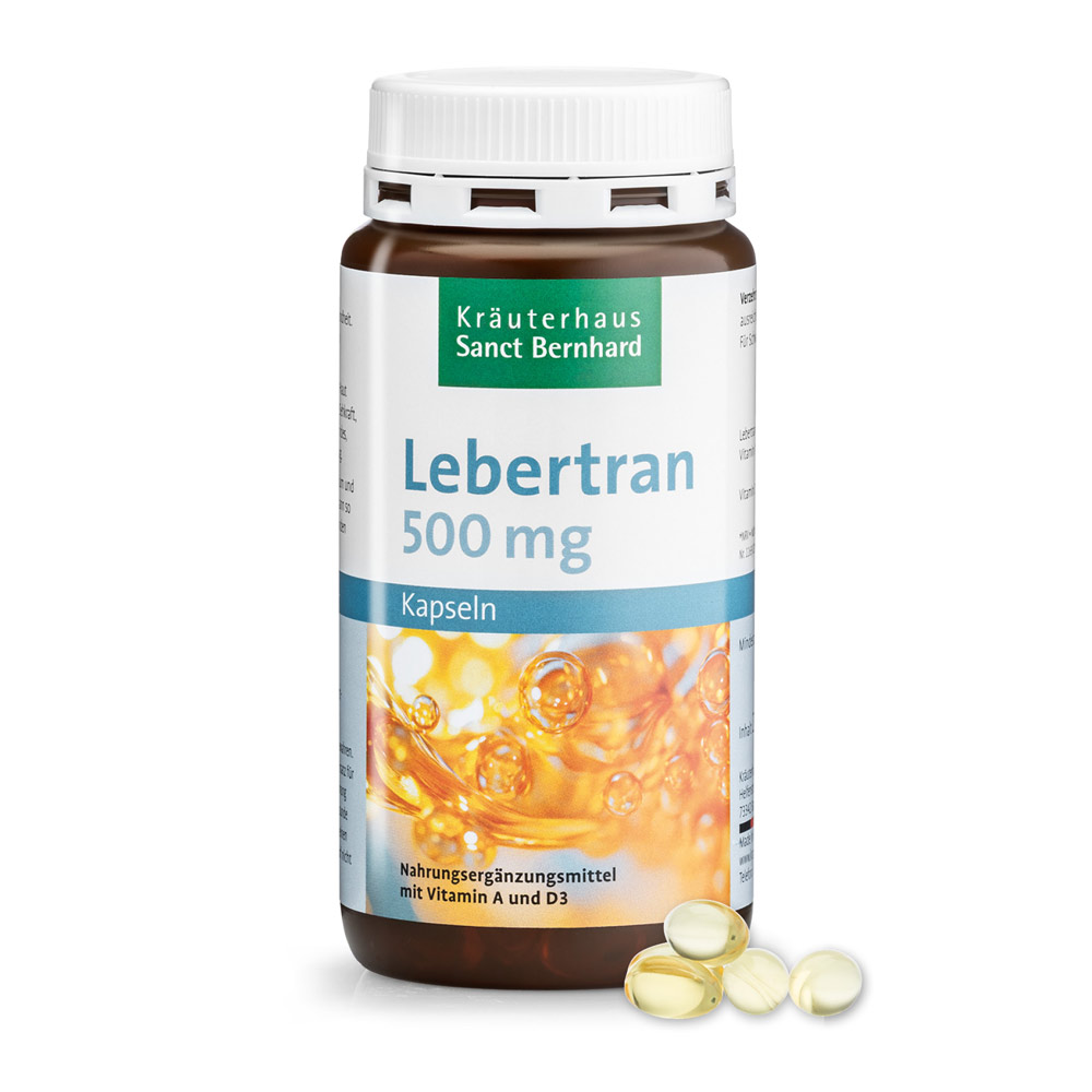 Lebertran-Kapseln | Kräuterhaus Sanct Bernhard | Online-Shop.