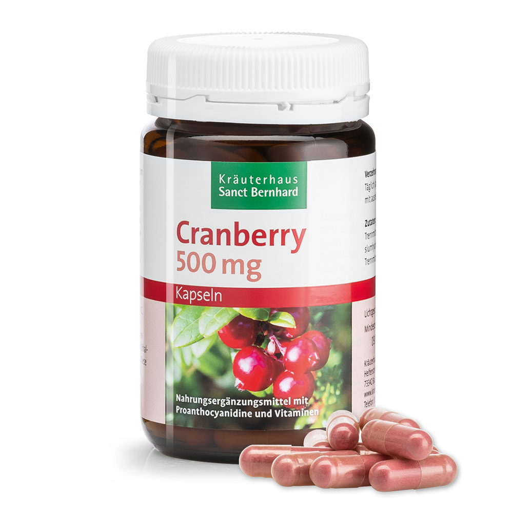 Beeinflussen Cranberry Kapseln Die Wirkung Der Pille Cranberry-Kapseln 500 mg | Kräuterhaus Sanct Bernhard