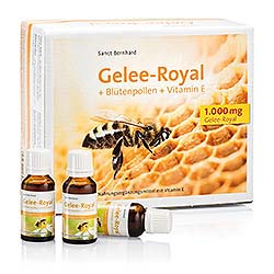 Gelee-Royal + Blütenpollen + Vitamin-E-Trinkfläschchen Monatspackung