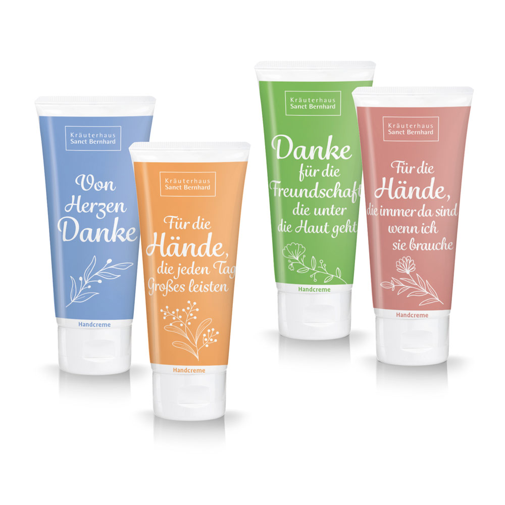 Handcreme Spruchtuben 4er-Set