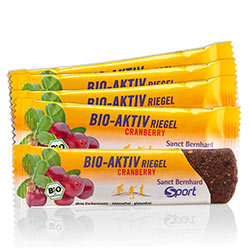 Sanct Bernhard Sport Bio-Aktiv-Riegel Cranberry 11er-Packung