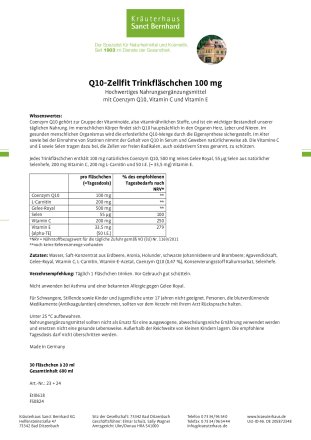 Q10-Zellfit 100 mg Trinkfläschchen 600 ml