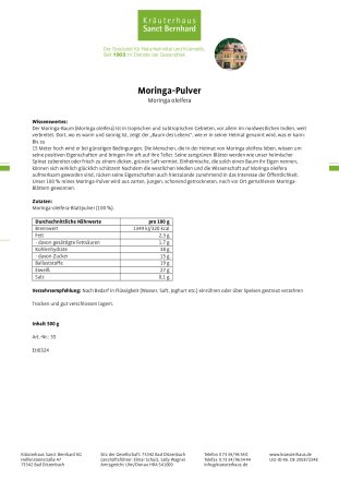 Moringa-Pulver 500 g