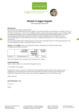 Vitamin-A-Augen-Kapseln 180 Kapseln