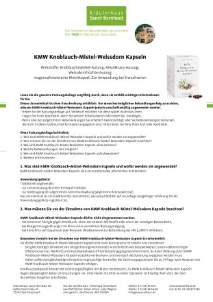 KMW Knoblauch-Mistel-Weißdorn Kapseln 480 Kapseln