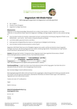 Magnesium 400 Direkt Pulver 126 g