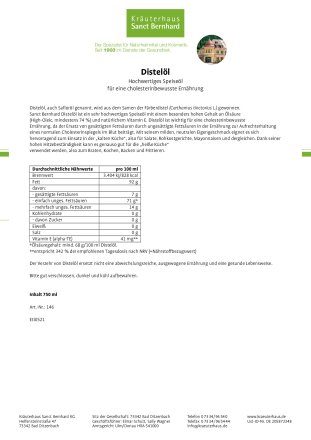 Distelöl 750 ml