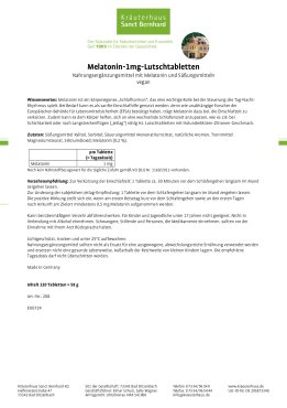 Melatonin-1 mg-Lutschtabletten 120 Tabletten