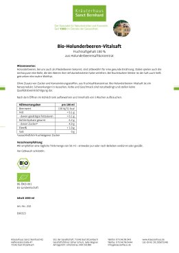 Bio-Holunderbeeren-Vitalsaft