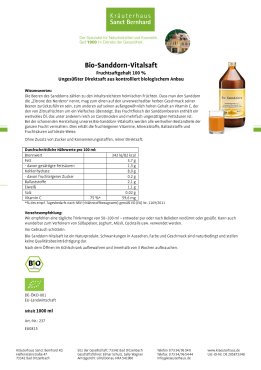 Bio-Sanddorn-Vitalsaft