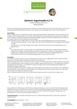 Hyaluron-Augentropfen 0,3 % 10 ml