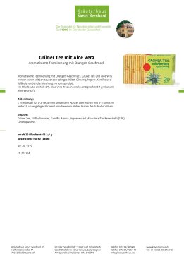 Gr&uuml;ner Tee mit Aloe Vera 40 g