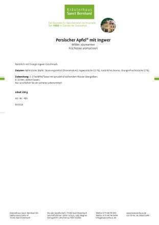 Früchtetee Persischer Apfel® mit Ingwer 250 g