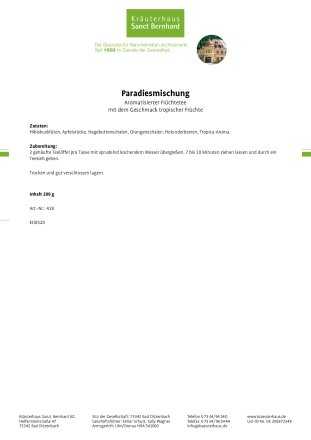 Fr&uuml;chtetee Paradiesmischung 200 g