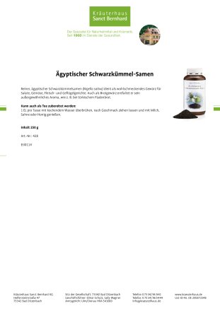 Ägyptischer Schwarzkümmel-Samen