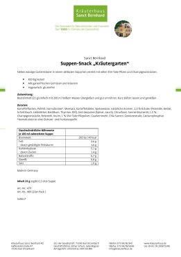 Suppen-Snack "Kr&auml;utergarten" 10er-Pack 230 g