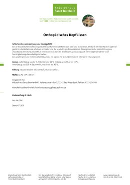 Orthopädisches Kopfkissen