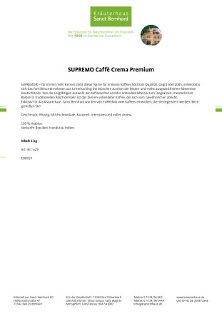 SUPREMO Caffè Crema Premium