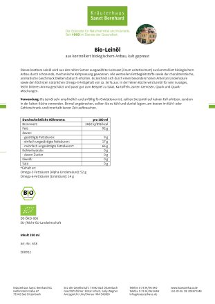 Bio-Leinöl 250 ml