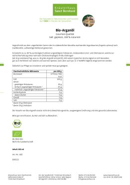 Bio-Argan&ouml;l kalt gepresst 100 ml