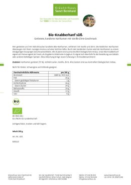 Bio-Knabberhanf süß 200 g