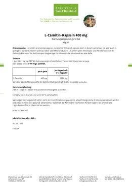 L-Carnitin-Kapseln 400 mg 200 Kapseln