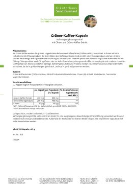 Gr&uuml;ner-Kaffee-Kapseln 120 Kapseln