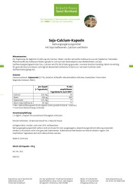 Soja-Calcium-Kapseln 120 Kapseln