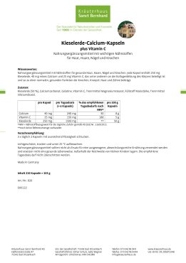 Kieselerde-Calcium-Kapseln 210 Kapseln