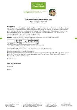 Vitamin-B6-Mono-Tabletten 240 Tabletten