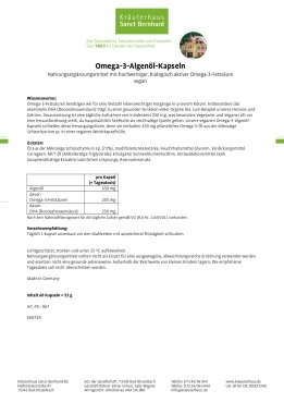 Omega-3-Algenöl-Kapseln 60 Kapseln