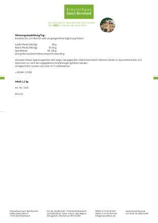tierlieb  Kräuter-Basis-Mineralfutter 1.2 kg