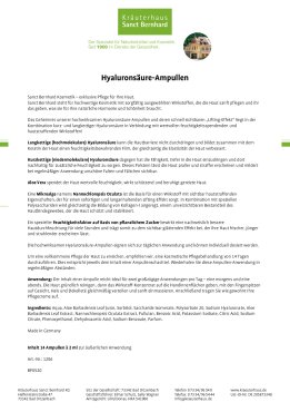Hyaluronsäure-Ampullen 28 ml