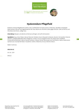 Hyaluronsäure-Pflegefluid 50 ml