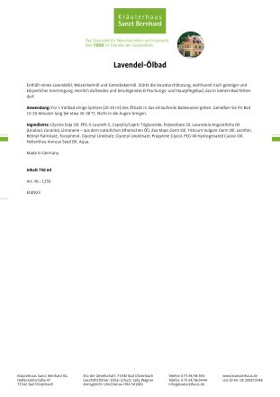 Lavendel-Ölbad 750 ml