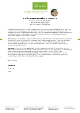 Narzissen-Sonnenschutzcreme LSF 15 100 ml