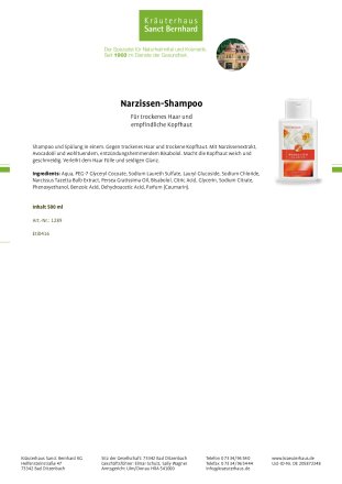 Narzissen-Pflegeshampoo 500 ml