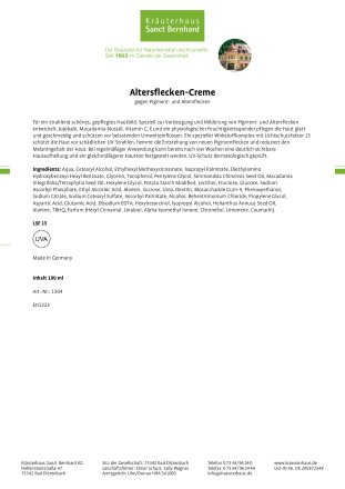 Altersflecken-Creme 100 ml