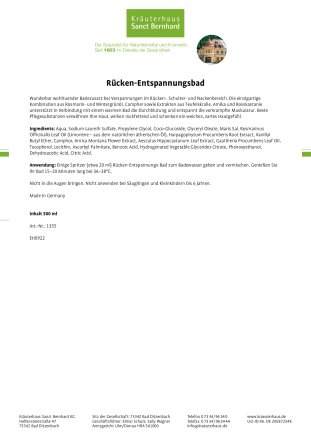 Rücken-Entspannungs-Bad 500 ml