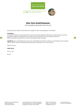 Aloe-Vera-Gesichtswasser 250 ml