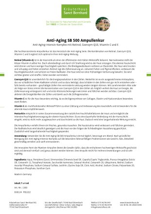 Anti-Aging SB 500 Ampullen 28 ml