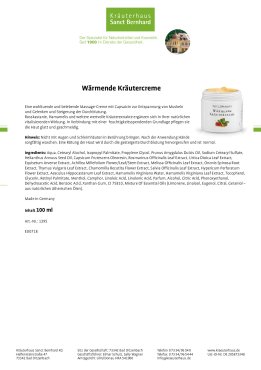 Wärmende Kräutercreme 100 ml