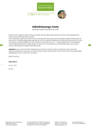 Selbstbräunungs-Creme 100 ml