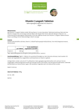 Vitamin-C-Langzeit-Tabletten 120 Tabletten