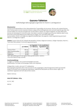 Guarana-Tabletten 250 Tabletten