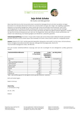 Soja-Drink Schoko 480 g