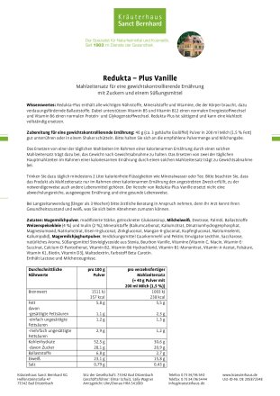 Redukta-PLUS Vanille 3x + 1x Apfelfaser-Knabbertabletten 4 Stück