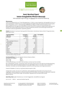 Sanct Bernhard Sport Isoton-Energiedrink Pfirsich-Maracuja 900 g 900 g